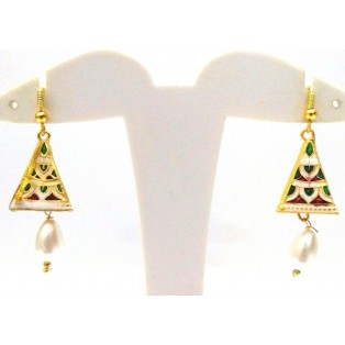 Meenakari Minakari Enamel Jhumka Jhumki Handmade Earring Jewelry Chandelier A124